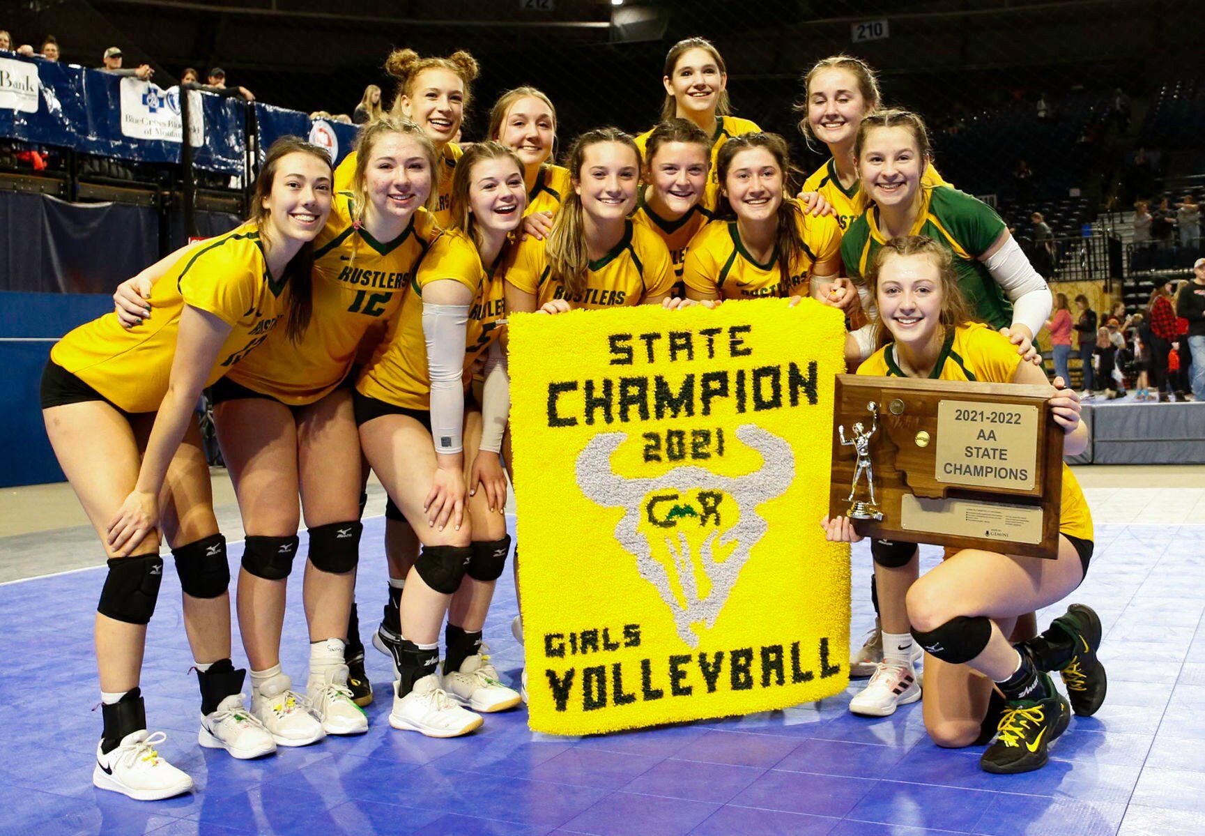 2021 State AA Volleyball Champions - Great Falls CMR Rustlers